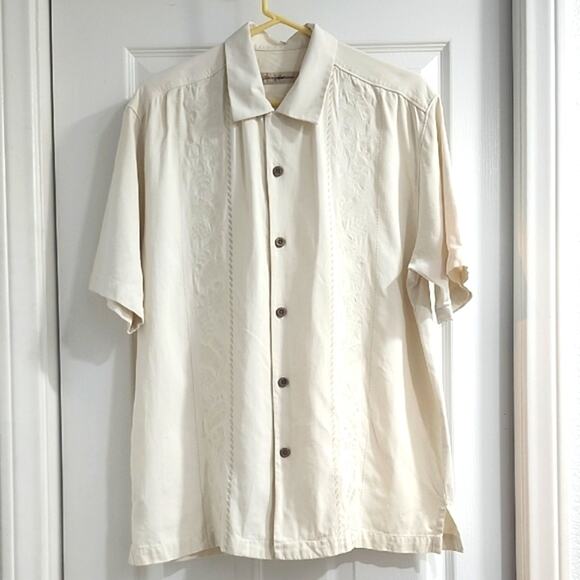 Tommy Bahama White Button-Up Shirt - Picture 1 of 15